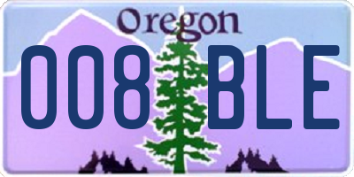 OR license plate 008BLE