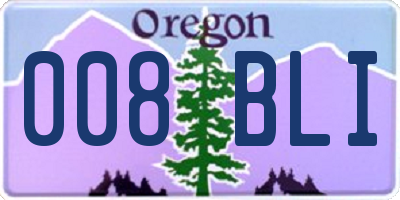 OR license plate 008BLI