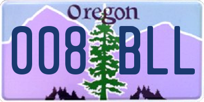 OR license plate 008BLL