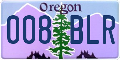 OR license plate 008BLR