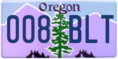 OR license plate 008BLT