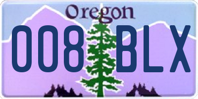 OR license plate 008BLX