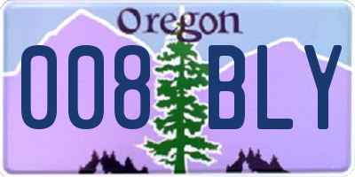OR license plate 008BLY