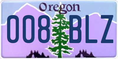 OR license plate 008BLZ