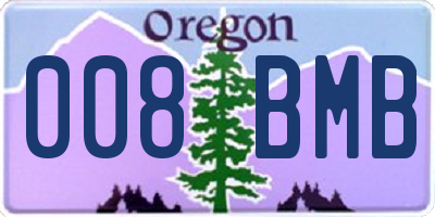 OR license plate 008BMB
