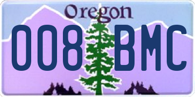 OR license plate 008BMC