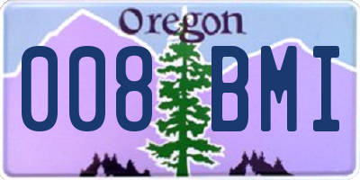 OR license plate 008BMI