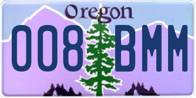 OR license plate 008BMM