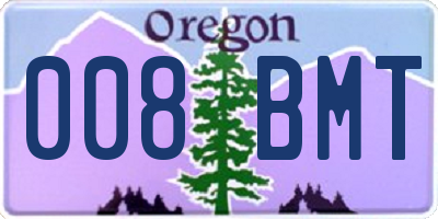 OR license plate 008BMT