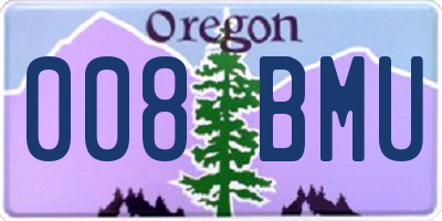 OR license plate 008BMU