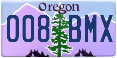 OR license plate 008BMX