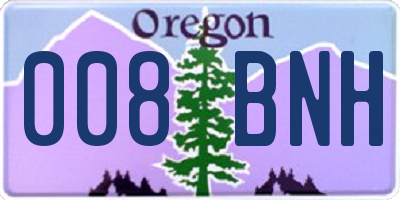 OR license plate 008BNH