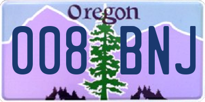 OR license plate 008BNJ