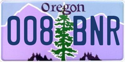 OR license plate 008BNR