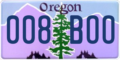OR license plate 008BOO