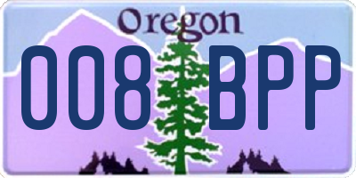 OR license plate 008BPP