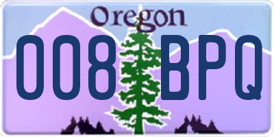 OR license plate 008BPQ