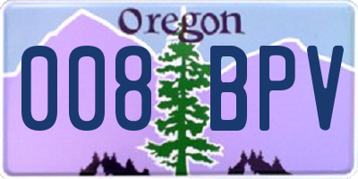 OR license plate 008BPV