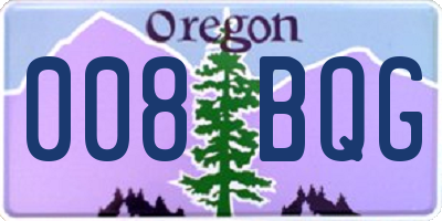 OR license plate 008BQG