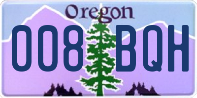 OR license plate 008BQH