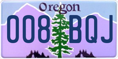 OR license plate 008BQJ
