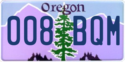 OR license plate 008BQM