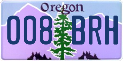 OR license plate 008BRH