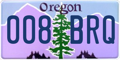 OR license plate 008BRQ