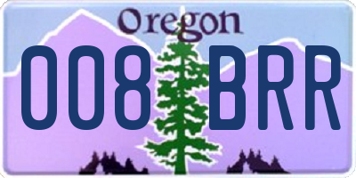OR license plate 008BRR