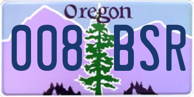 OR license plate 008BSR