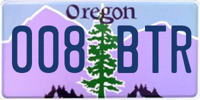 OR license plate 008BTR