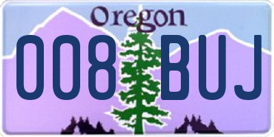 OR license plate 008BUJ