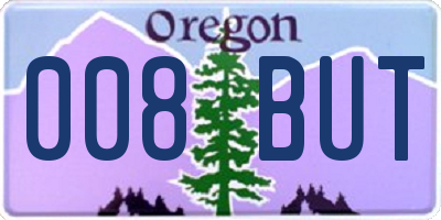 OR license plate 008BUT