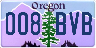 OR license plate 008BVB