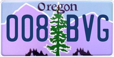 OR license plate 008BVG