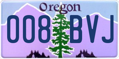 OR license plate 008BVJ