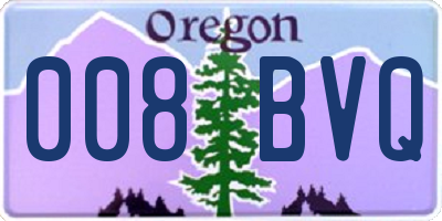 OR license plate 008BVQ