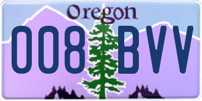 OR license plate 008BVV