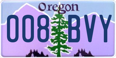 OR license plate 008BVY