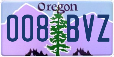 OR license plate 008BVZ