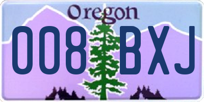 OR license plate 008BXJ
