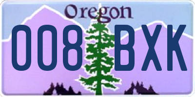 OR license plate 008BXK