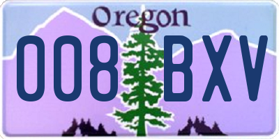 OR license plate 008BXV