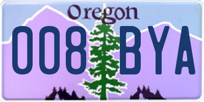 OR license plate 008BYA