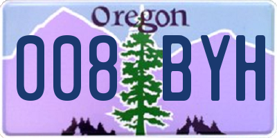 OR license plate 008BYH