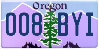 OR license plate 008BYI