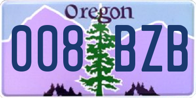 OR license plate 008BZB