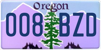 OR license plate 008BZD