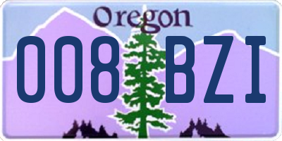 OR license plate 008BZI