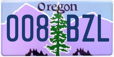 OR license plate 008BZL